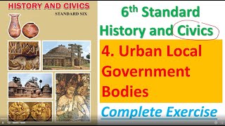 Exercise 4Urban local government bodies Class 6th History amp Civics Question and answers [upl. by Nahsaj849]