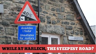 The steepest street Harlech North Wales UK while staying at MinYDon Holiday Park [upl. by Anitroc]