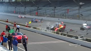 Huge Start Crash 2014 IndyCar Grand Prix of Indianapolis [upl. by Mcfarland]