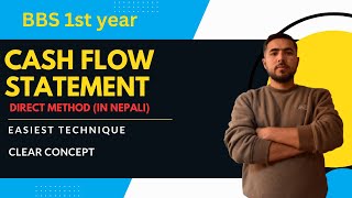 Cash flow statement  direct method in Nepali  BBS 1st year  Account [upl. by Ramburt]