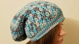 Easy Crochet A Slouchy Hat Beanie  Icy Tears  Bag O Day Crochet Tutorial 361 [upl. by Thursby901]