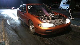 SWG Performance Turbo LS Nissan 240sx track footage [upl. by Simdars974]