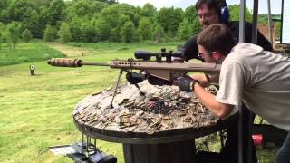 Barrett 50 Caliber M107 unsuppressed vs suppressed [upl. by Mulderig616]