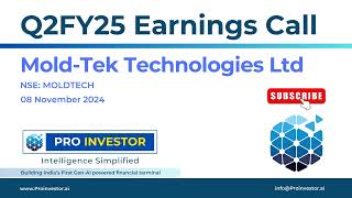 Moldtek Technologies Ltd  Q2FY25  Earnings Conference Call  earningcall concall moldtek [upl. by Grath]