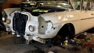 FENDER AND HOOD REPAIR MERCEDES W108 PART 1 [upl. by Duky833]