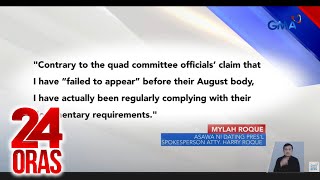 Mylah Roque sa House Quad Comm  I have actually been regularly complying with their  24 Oras [upl. by Asilej]