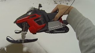 Polaris Radio Controlled Snowmobile ProRide 18 scale Rush Review [upl. by Faubion]