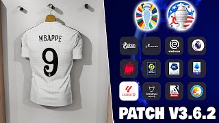 eFootball 2024 New Patch V362  Unlock All Teams Champions League Euro 24 Copa AmericaKits mod [upl. by Ashraf]