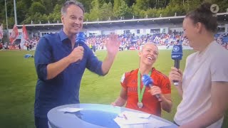 FC Bayern  TSG Hoffenheim  Linda Dallmann Interview [upl. by Ringe]