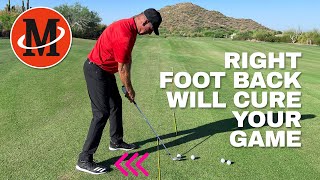 Right Foot Back Drill To Cure Your Game  Malaska Golf [upl. by Farly11]