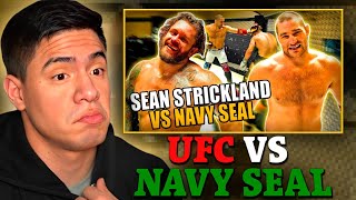 SEAN STRICKLAND VS NAVY SEAL REACCION [upl. by Akvir651]