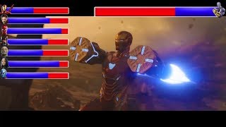 AVENGERS INFINITY WAR  Battle on Titan  With Healthbars  Avengers vs Thanos HD [upl. by Aicyle]