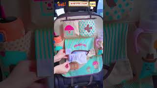 Is Your Car a Mess While Traveling with Baby Meet the Car Seat Back Hanging Storage Bag baby [upl. by Notnroht]