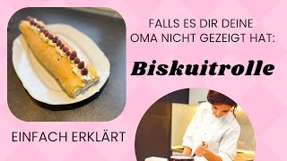 Biskuitrolle backen  Rezept  Anleitung Tutorial gelingsicher  diy [upl. by Stanley]