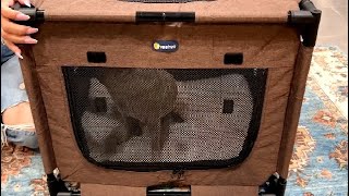 Veehoo 24 inch Soft Dog Crate Lightweight Dog Cat Kennel for Small Dogs Review [upl. by Othe]