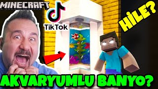 MİNECRAFT VİRAL TİKTOK HİLELERİNİ DENİYORUZ  AKVARYUM BANYO  MINECRAFT OYNUYORUZ [upl. by Nailliw604]