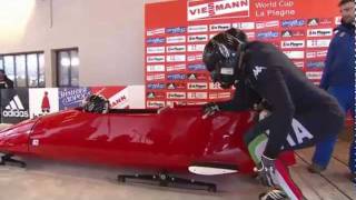 The crash of Italian bobsled without brakes [upl. by Oneg]