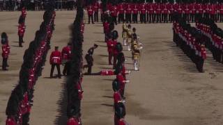 Watch Guardsman faint at Trooping the Colour ceremony during Queens 91st birthday [upl. by Cly]