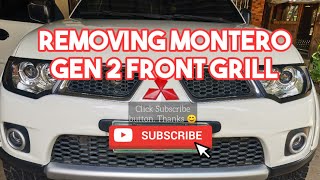 How to remove Montero Gen 2 Front Grill [upl. by Yadseut]