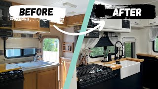 We Turned a 17YearOld Camper Into Our Dream Rig  RV Renovation [upl. by Ellennej889]