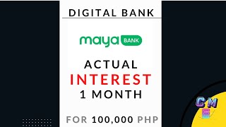 Maya Bank actual Interest for 100000 Monthly [upl. by Blackmun]