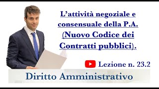 Diritto Amministrativo Video lezione n232 L’attività negoziale e consensuale della PA parte 25 [upl. by Elvah52]