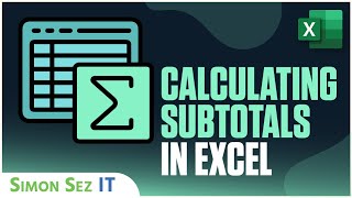 Calculating Subtotals in Excel [upl. by Norra]