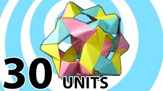 Modular Origami Buckyballs from 30 PHiZZ Units Instructions [upl. by Bram158]