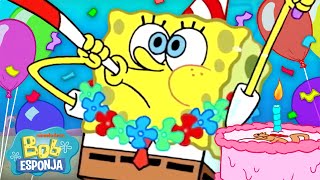 Bob Esponja  Os Maiores Aniversários da Fenda do Biquíni 🎂  Compilação de 30 Minutos  Português [upl. by Ahsoem473]