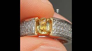 Batu Permata Natural Yellow Chrysoberyl SriLanka Loupe Clean 065 Ct NTE MRI Memo [upl. by Annavahs]