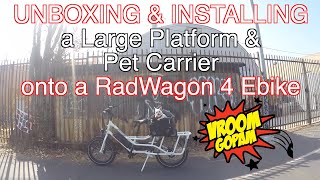 RadWagon 4 Unboxing Large Platform amp Install Dog pet carrier [upl. by Souza955]