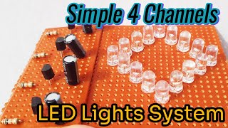 4 Channels LED Lights System 😮😮🔥  Using with BC 547 Transistor  circuit led MMtechno88 [upl. by Avie]