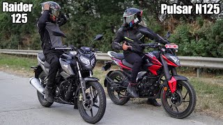 Brand New Pulsar N125 VS Raider 125 Race  First Time on YouTube [upl. by Atsugua]