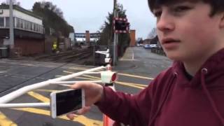 Brockenhurst Station Level Crossing Hamps Saturday 26032016 [upl. by Mccowyn]