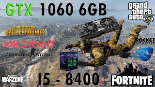 GTX 1060 6GB  I5 8400  Max Settings  Test in 7 Games Year 2020 [upl. by Kirbie]