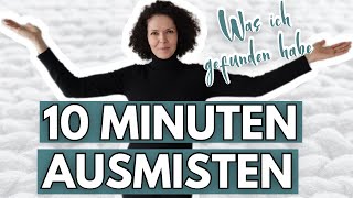 10 Minuten Minimalismus geplantes Ausmisten der Wohnung  was ich beim DECLUTTERN gefunden habe [upl. by Westney]