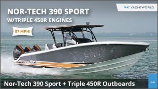 NorTech 390 Fast Sport Center Console On Water Sea Trial Review [upl. by Ecneitap]