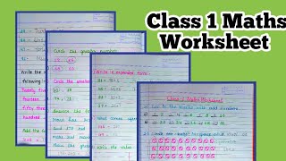 class 1 maths class 1 maths worksheet maths worksheet for class 1 grade 1 maths worksheet [upl. by Eojyllib]