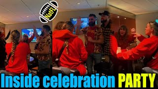 OMG Inside Taylor Swifts celebration party after the Chiefs won AFC championship [upl. by Navy]