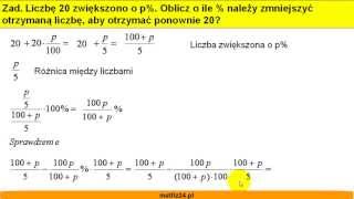 Wyrażenia algebraiczne i procenty  Zadanie 10  Matfiz24pl [upl. by Duffie]