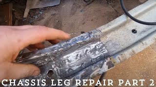 Cortina Mk4 Ghia 23 V6 Restoration  Chassis Leg Repair Part 2 P32 [upl. by Gnaw198]