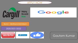 Google  Cargill  Green House  Fresher  Experience  Requirement Drive 2023 [upl. by Annahs]