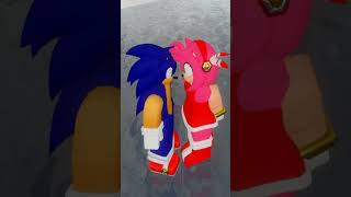 Sonic and Amy KISS in Roblox [upl. by Setsero]