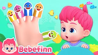 🦈 Shark Finger Family  EP107  Baby Shark Doo Doo Doo  Bebefinn Best Songs and Nursery Rhymes [upl. by Chew]