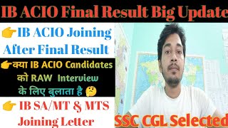 IB ACIO Final Result Update IB MTS Joining Letter IB ACIO Joining Letter ibacio2024 ibmts [upl. by Merissa561]