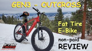 GEN3  OUTCROSS Fat Tire EBike nonpaid REVIEW [upl. by Zetroc247]