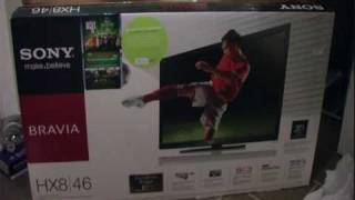 46quot Sony Bravia HX8 3D Ready TV  Bundle Unboxing [upl. by Yelnoc688]