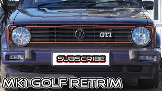 MK1 GOLF GETS AN INTERIOR RETRIM [upl. by Crandell]