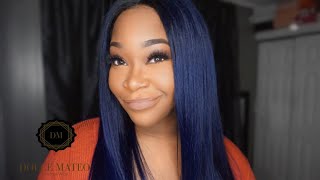 NAVY BLUE HAIR COLOR IN MINUTES  EASY WATER COLOR METHOD USING ADORE ROYAL NAVY  Dolce Mateo [upl. by Ynaffi]