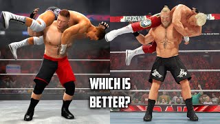 WWE 2K23 vs WWE 2K14  Finisher Comparisons  Which has better animation [upl. by Kennard]